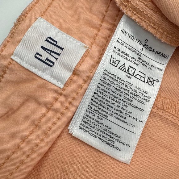 GAP Girlfriend Khaki Shorts size 0 Stretch High Rise Color Peach Martini NWT - Picture 7 of 10